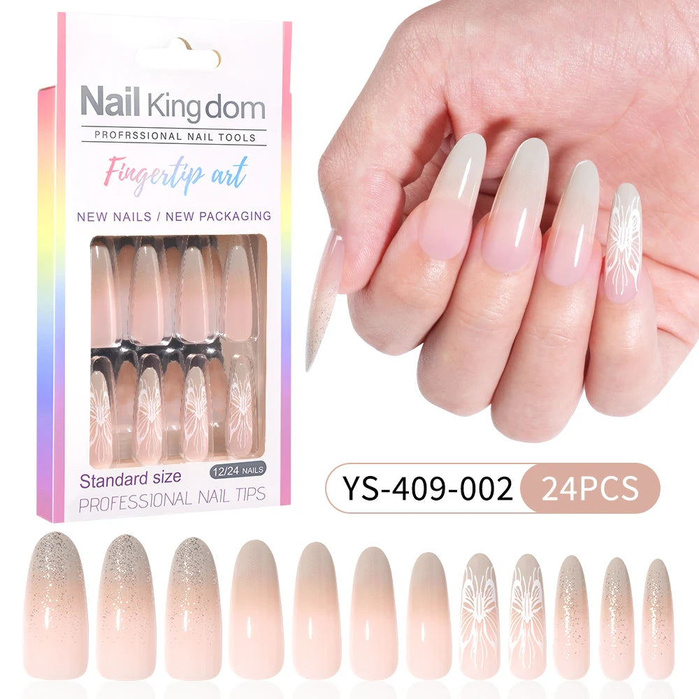 French Tip Manicure Stick on Nails