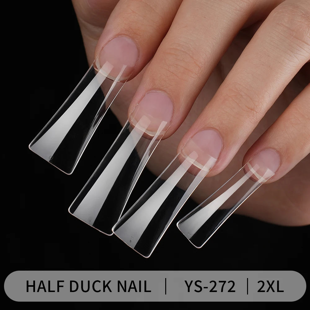 500Pcs/Box Private Label Wholesale Shaped Wide Duck Feet False Fingernails Acrylic Gel Nail Tips Extension Duck Nail Tips