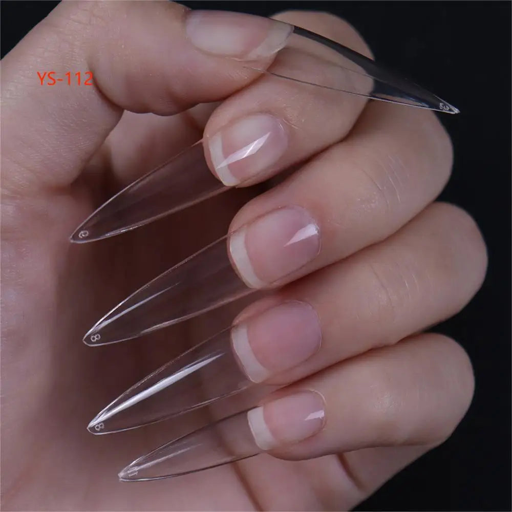 Super Long XXXL Nail Tips Clear False Nail French Non C Curve Xxl Square Stiletto Coffin Tapered Square Soft Gel Nail Tips