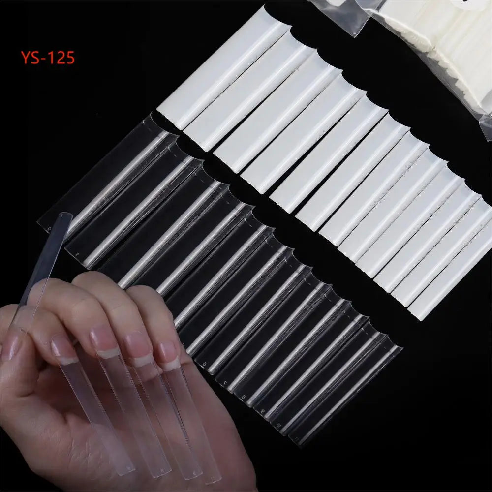 Super Long XXXL Nail Tips Clear False Nail French Non C Curve Xxl Square Stiletto Coffin Tapered Square Soft Gel Nail Tips