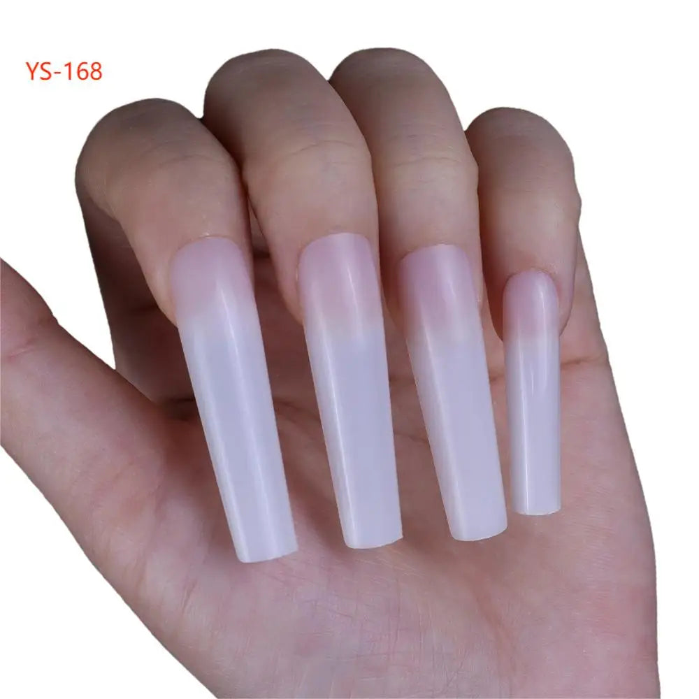 Super Long XXXL Nail Tips Clear False Nail French Non C Curve Xxl Square Stiletto Coffin Tapered Square Soft Gel Nail Tips