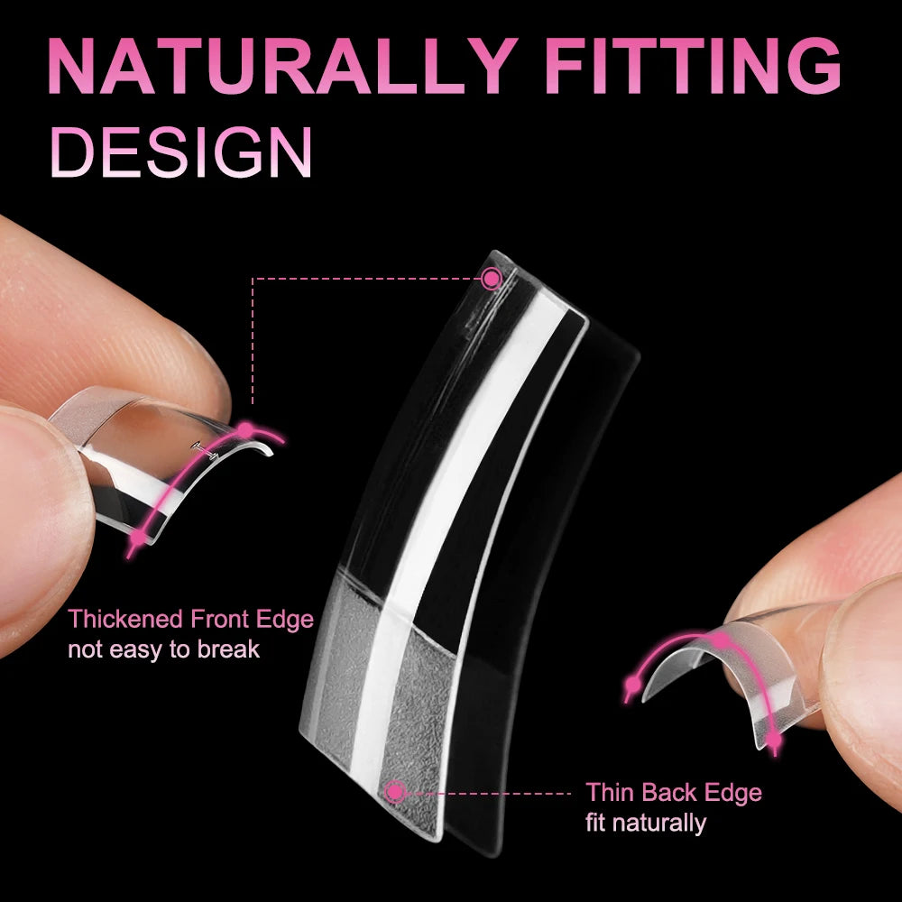 Wholesale 100pcs Clear Half Cover Matte Short French Square Nail Art Tips False Nail Extensions for Manicure for Finger