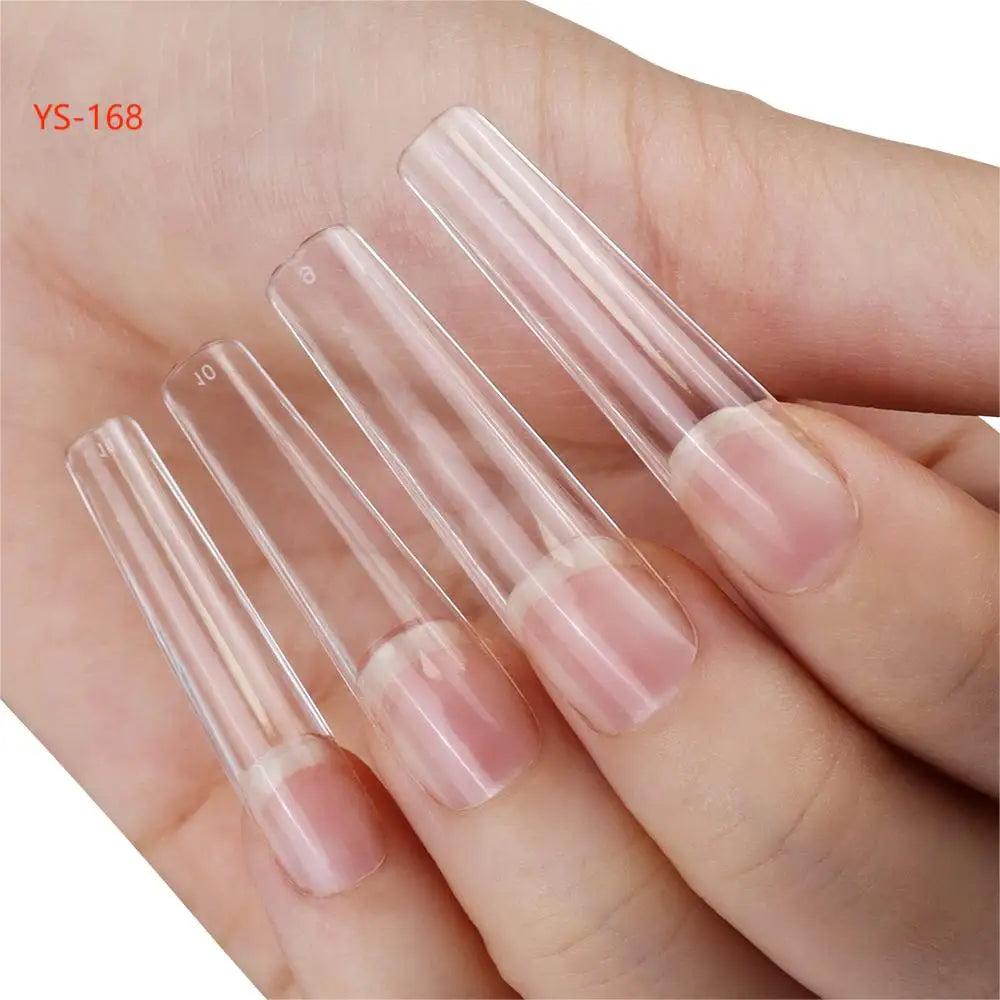 Super Long XXXL Nail Tips Clear False Nail French Non C Curve Xxl Square Stiletto Coffin Tapered Square Soft Gel Nail Tips