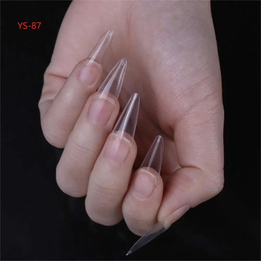 Super Long XXXL Nail Tips Clear False Nail French Non C Curve Xxl Square Stiletto Coffin Tapered Square Soft Gel Nail Tips