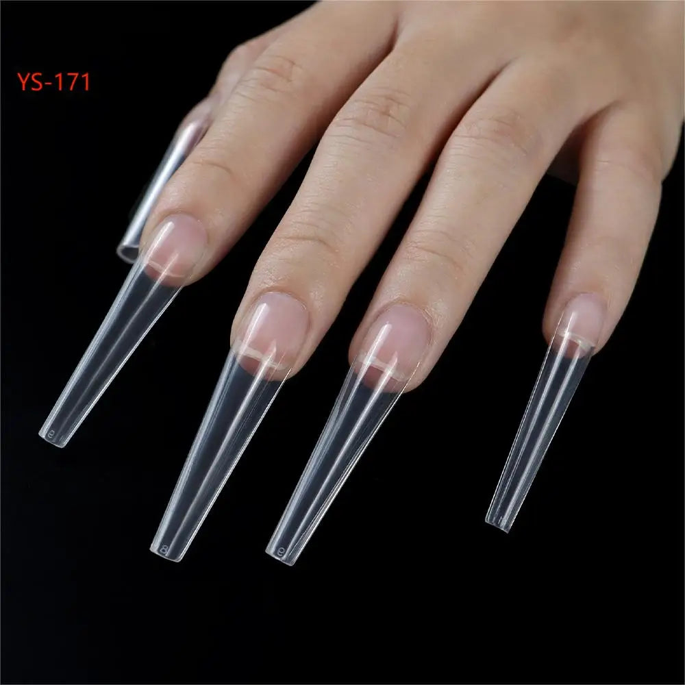 Super Long XXXL Nail Tips Clear False Nail French Non C Curve Xxl Square Stiletto Coffin Tapered Square Soft Gel Nail Tips