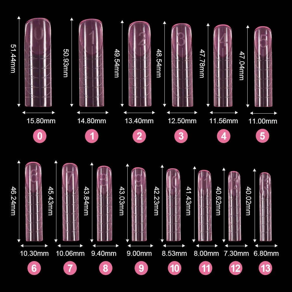Private Label Russia Quick Building Nail Molds 140Pcs Acrylic Extension Form Tips Traceless Pink Plastic Dual Form Nail Tips