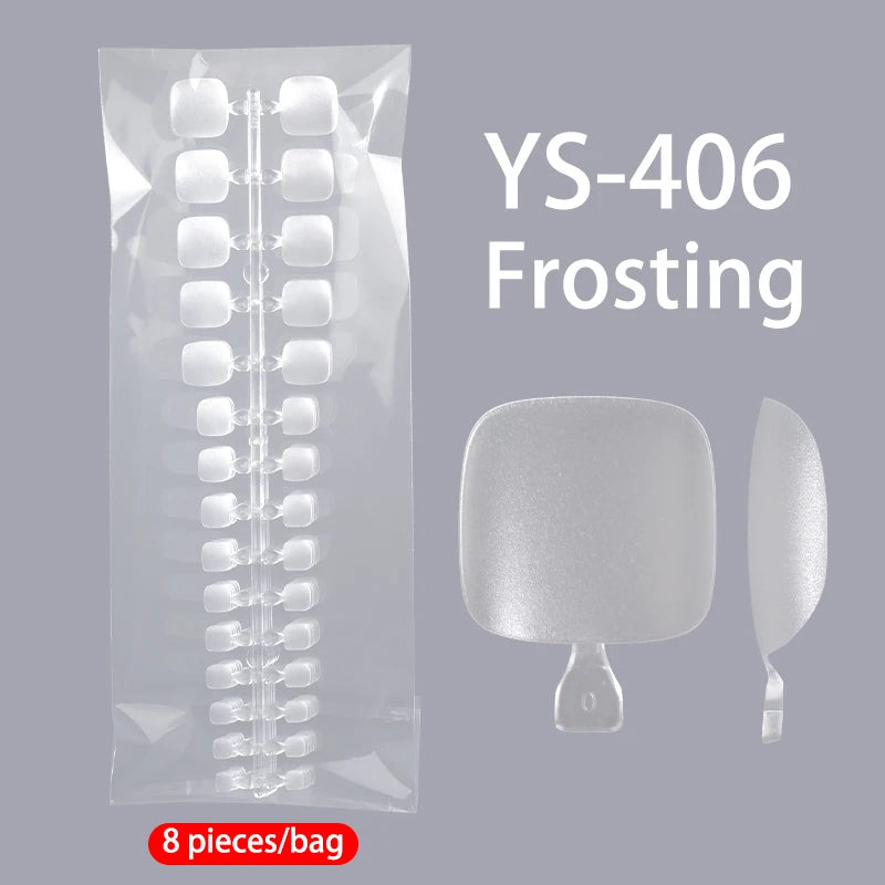 Wholesale Hot Sale Nail Salon 240 Pieces Non-Trace Nail Tip Transparent Matte Fingernail Soft Gel X Full Cover Nail Tips