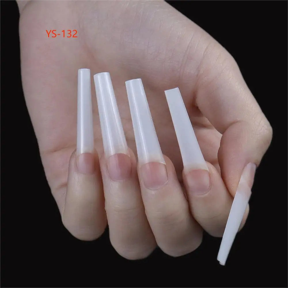 Super Long XXXL Nail Tips Clear False Nail French Non C Curve Xxl Square Stiletto Coffin Tapered Square Soft Gel Nail Tips