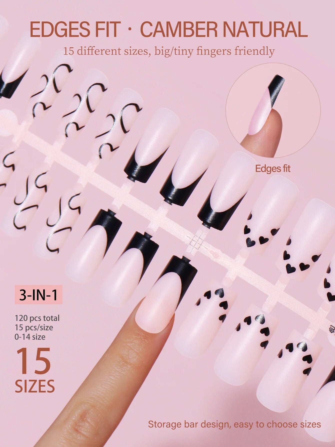 Factory Wholesales French False Matte Nails 120 Pcs Traceless Medium Square Soft Gel French Press on Nail for Nail Art Salon