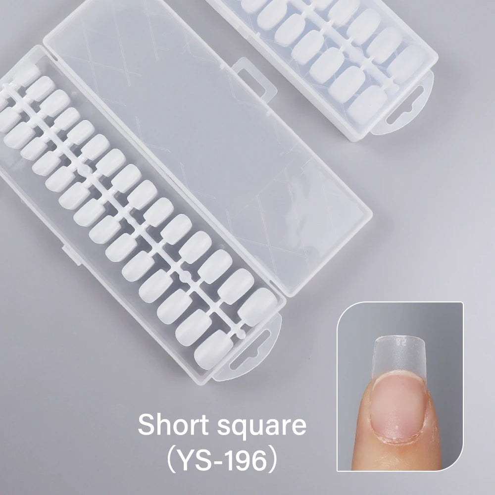 Wholesale Hot Sale Nail Salon 240 Pieces Non-Trace Nail Tip Transparent Matte Fingernail Soft Gel X Full Cover Nail Tips