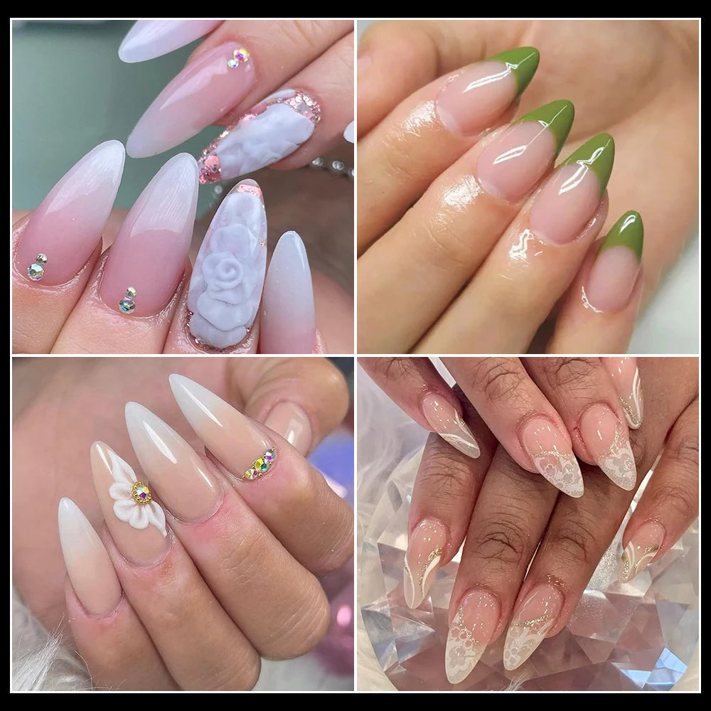 Nail Almond Tips XXL Full Cover Clear 500pcs