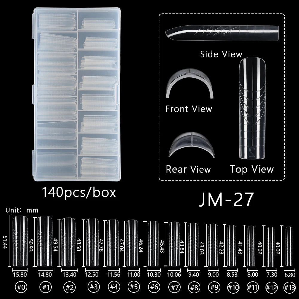 Wholesale 120pcs Russian Almond Dual Forms 26 Styles Quick Building Nail Model Extension Oval Stiletto Coffin Plastic Nail Forms