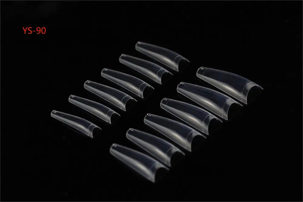 Super Long XXXL Nail Tips Clear False Nail French Non C Curve Xxl Square Stiletto Coffin Tapered Square Soft Gel Nail Tips