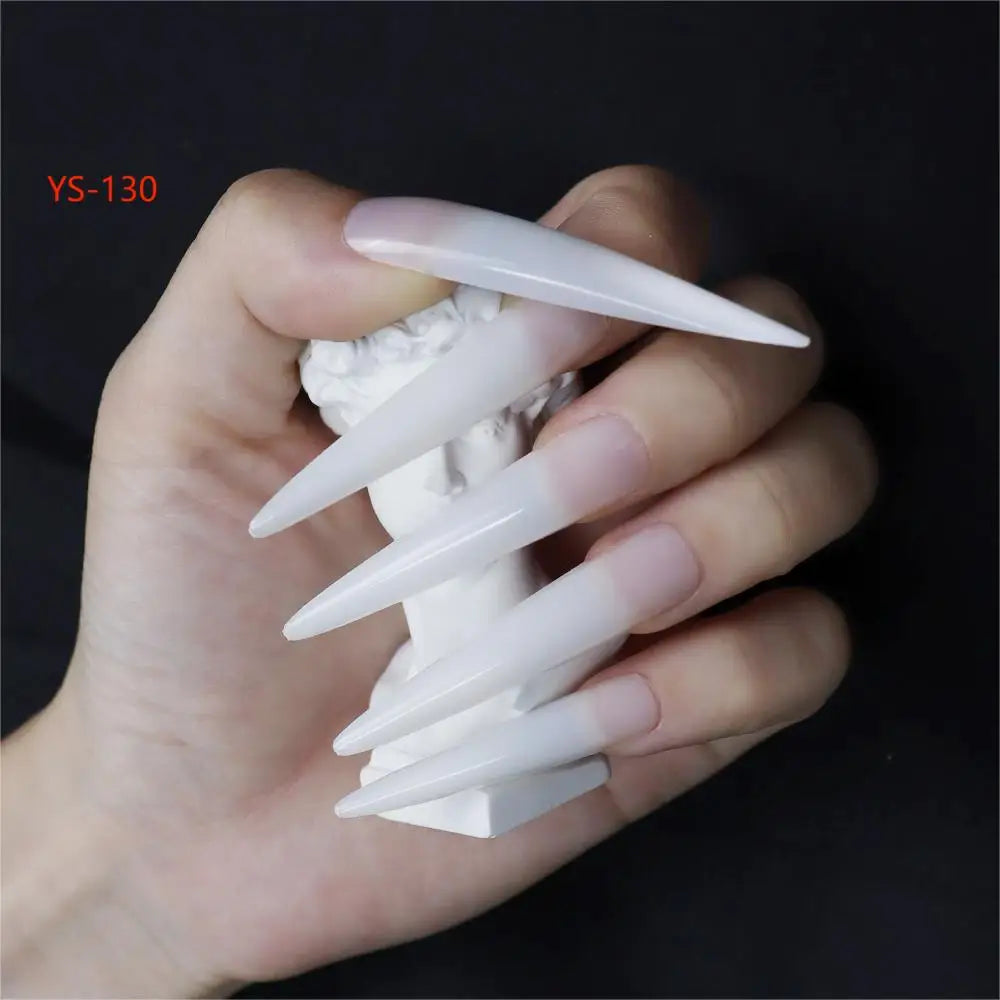 Super Long XXXL Nail Tips Clear False Nail French Non C Curve Xxl Square Stiletto Coffin Tapered Square Soft Gel Nail Tips