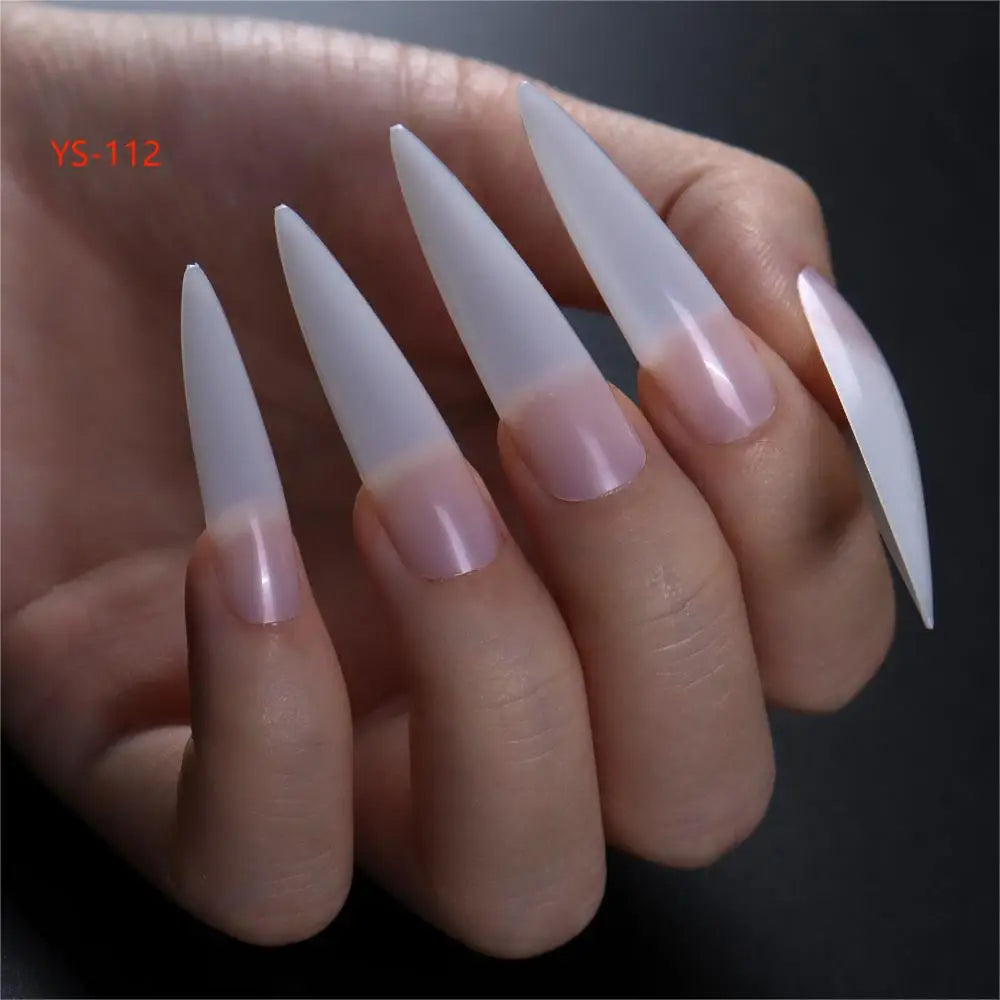 Super Long XXXL Nail Tips Clear False Nail French Non C Curve Xxl Square Stiletto Coffin Tapered Square Soft Gel Nail Tips