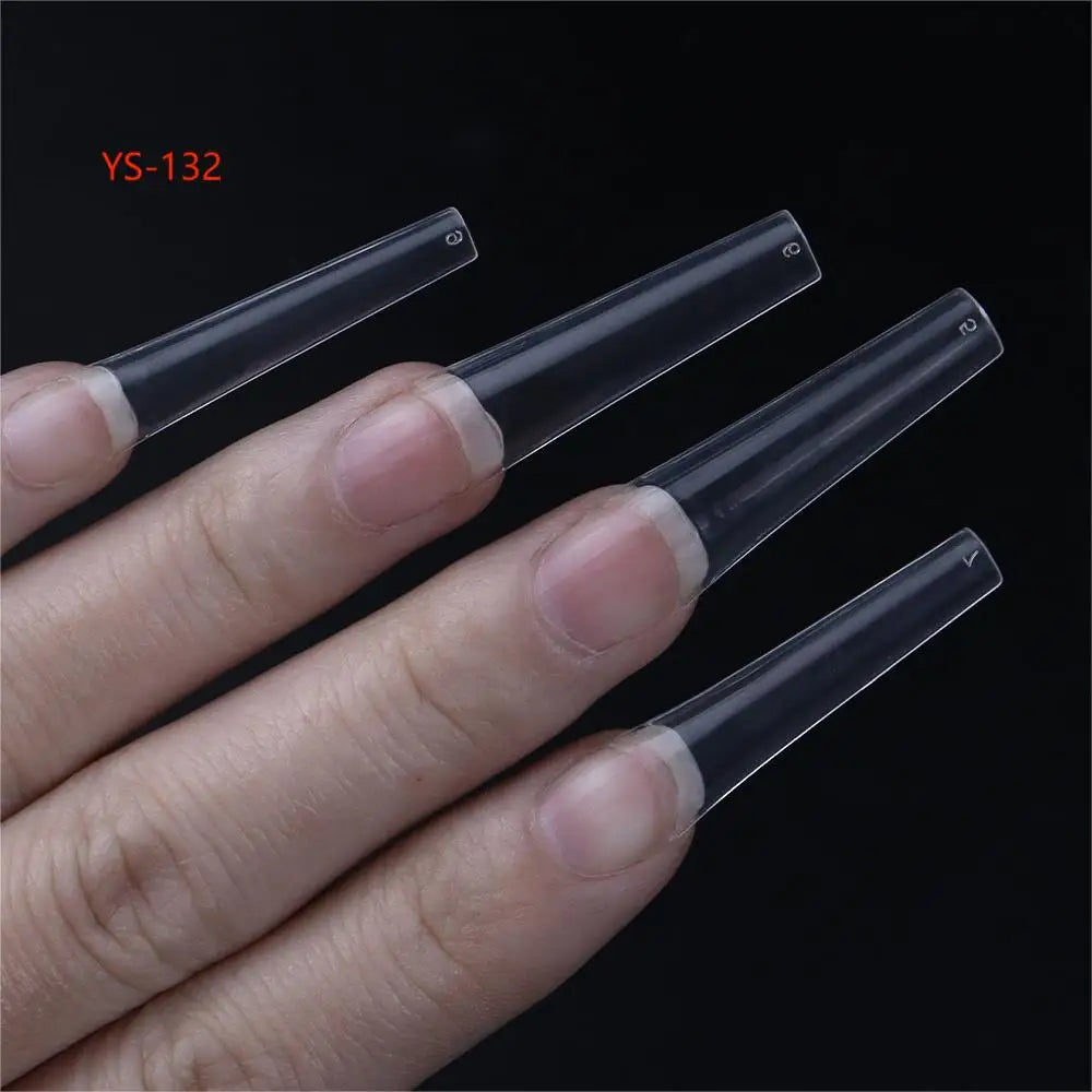 Super Long XXXL Nail Tips Clear False Nail French Non C Curve Xxl Square Stiletto Coffin Tapered Square Soft Gel Nail Tips
