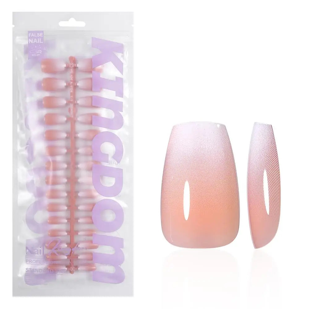 Wholesaler Private Label 150Pcs Nude Pink Gradient Fake Nails Press on Short Square Almond Ombre Press on Nails