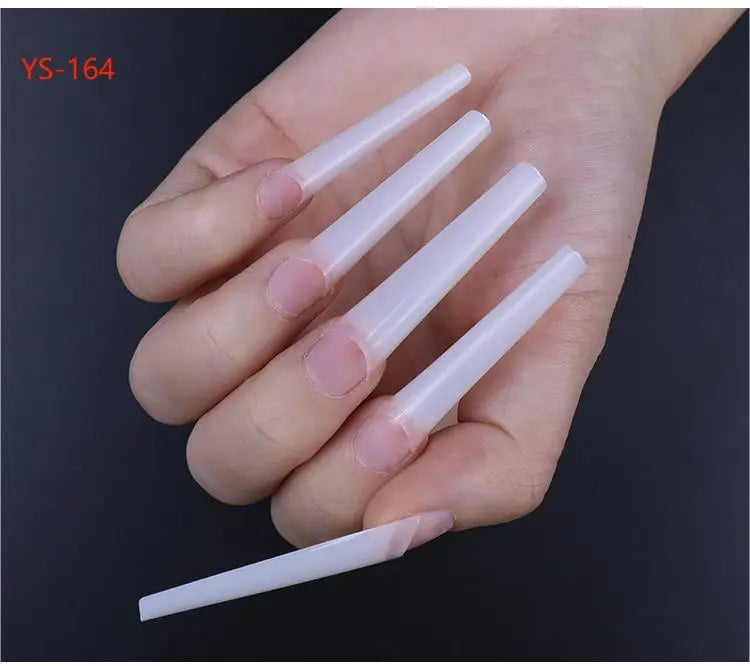 Super Long XXXL Nail Tips Clear False Nail French Non C Curve Xxl Square Stiletto Coffin Tapered Square Soft Gel Nail Tips