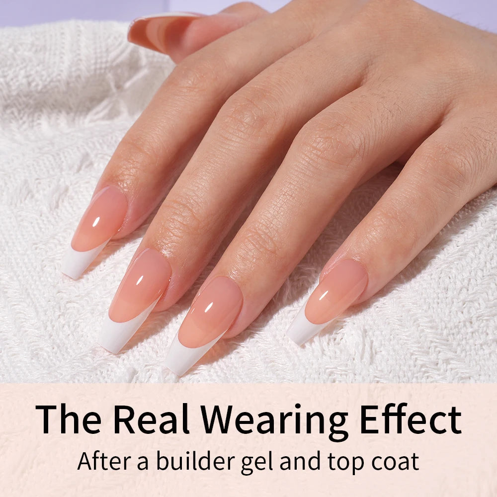 270pcs Nude Pink Press on Nails French White Tips