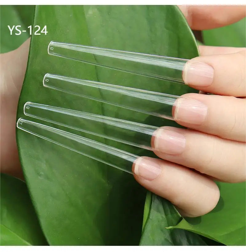 Super Long XXXL Nail Tips Clear False Nail French Non C Curve Xxl Square Stiletto Coffin Tapered Square Soft Gel Nail Tips