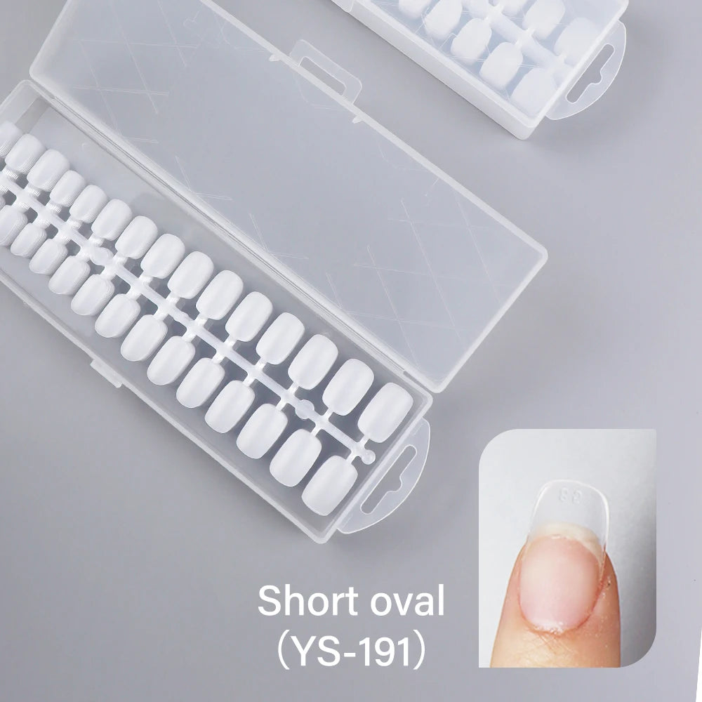 Wholesale Hot Sale Nail Salon 240 Pieces Non-Trace Nail Tip Transparent Matte Fingernail Soft Gel X Full Cover Nail Tips