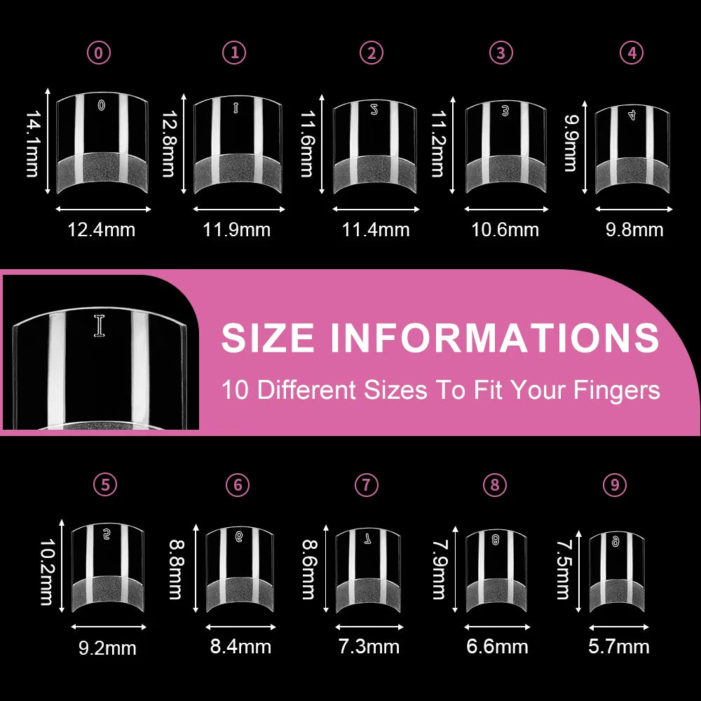 Wholesale 100pcs Clear Half Cover Matte Short French Square Nail Art Tips False Nail Extensions for Manicure for Finger