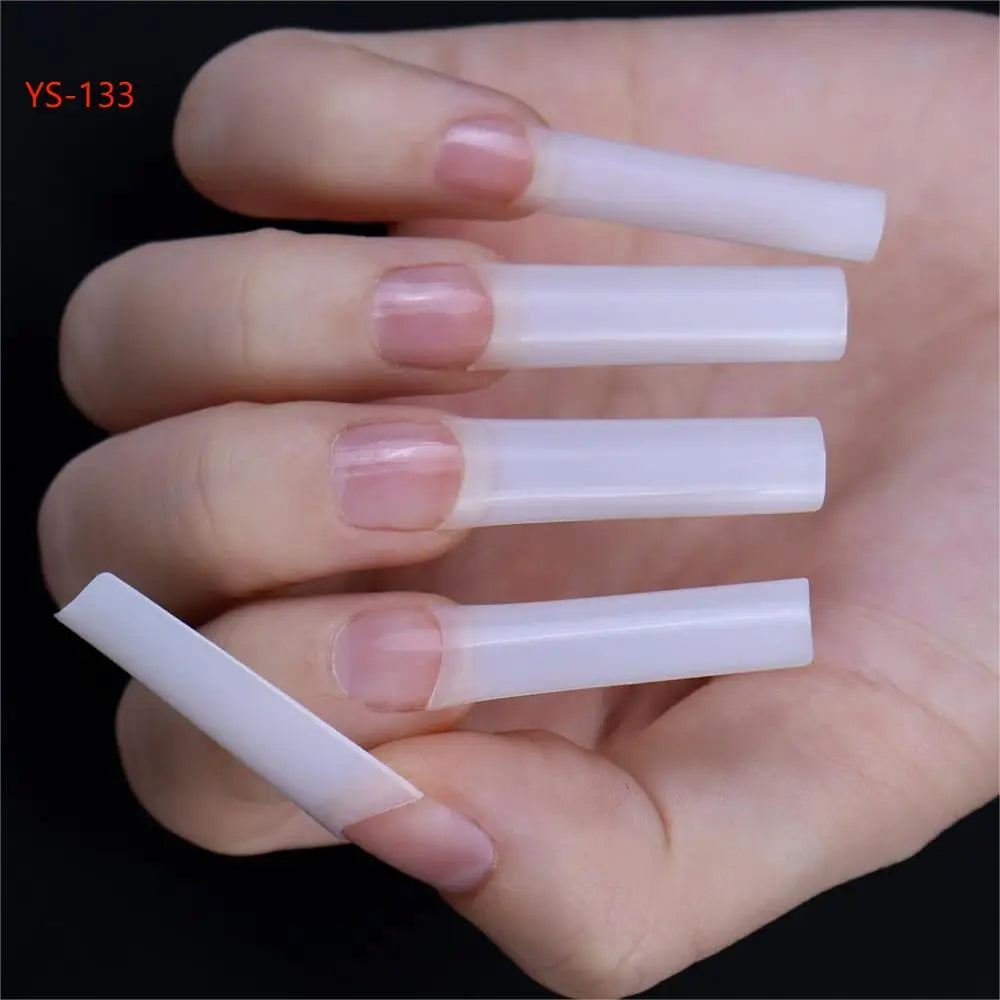 Super Long XXXL Nail Tips Clear False Nail French Non C Curve Xxl Square Stiletto Coffin Tapered Square Soft Gel Nail Tips