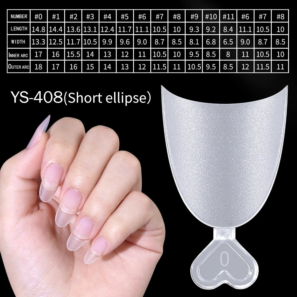 Wholesale Hot Sale Nail Salon 240 Pieces Non-Trace Nail Tip Transparent Matte Fingernail Soft Gel X Full Cover Nail Tips
