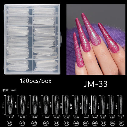 Wholesale 120pcs Russian Almond Dual Forms 26 Styles Quick Building Nail Model Extension Oval Stiletto Coffin Plastic Nail Forms
