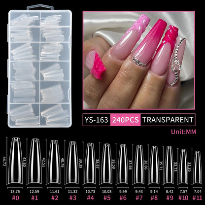 Wholesale Full Half Cover Long Stiletto Square Coffin Nails Tips Soft Gel Nail Extension Tips Nail Tips Non C Curve