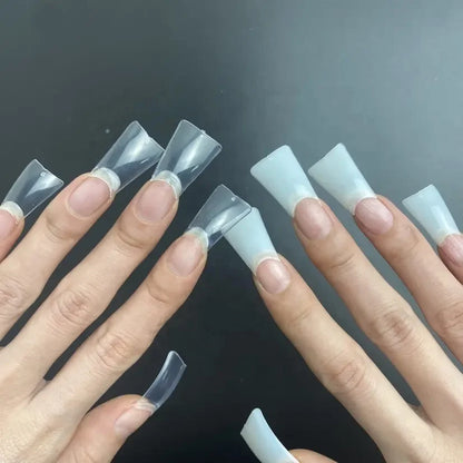 500Pcs/Box Private Label Wholesale Shaped Wide Duck Feet False Fingernails Acrylic Gel Nail Tips Extension Duck Nail Tips