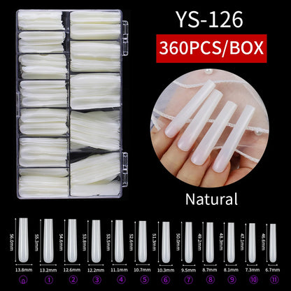 Wholesale Custom Logo XXXL False Square Nail Tips Thin Full Cover Extra Long 3XL Straight Square Nail Art Tips Salon