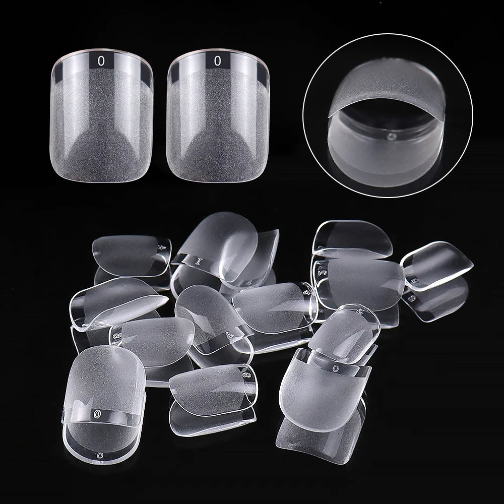Hot Sale 120pcs/box Nail Art Small Short square Head Painted Artificial Nail Tips