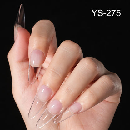 Wholesale 120pcs/bag Full Cover Manicure Clear Nail Tips Traceless Medium Stiletto Half Matte Acrylic Nail Tips for Nail Art