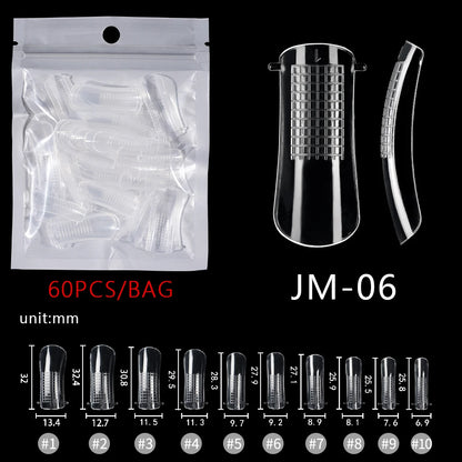 60pcs Plastic Nail Art Mould Tips