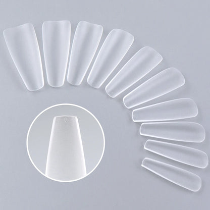 Wholesale Hot Sale Nail Salon 240 Pieces Non-Trace Nail Tip Transparent Matte Fingernail Soft Gel X Full Cover Nail Tips