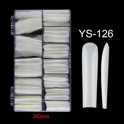 360Pcs/box XXXL Extra Long Coffin Nail Tips Full Cover ABS 3XL Ballerina Square Wholesale False Nail Tips