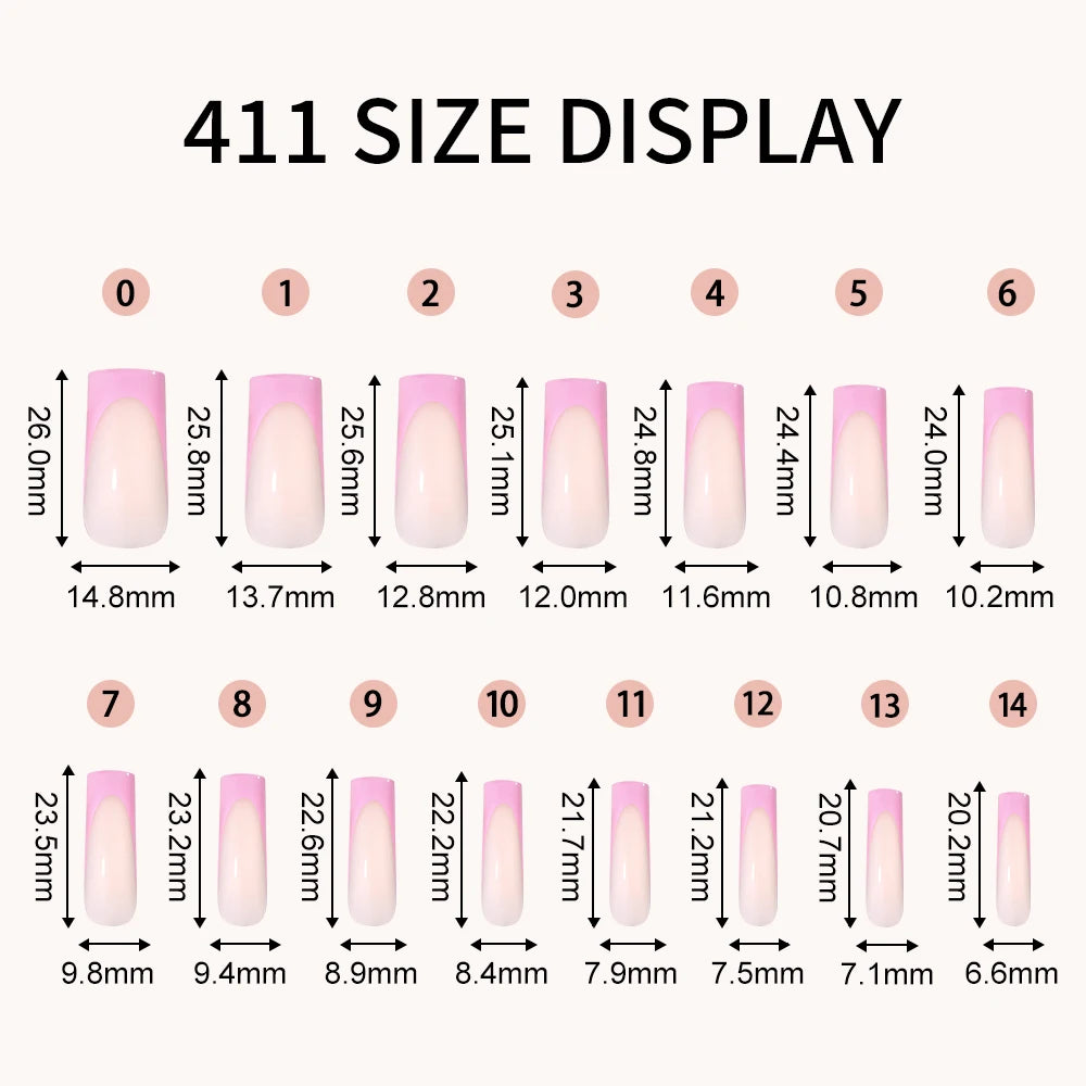 Wholesale Custom 150pcs Full Cover Square Press Acrylic Nails Art False Nails Colorful French Tips Coffin Pattern for Finger