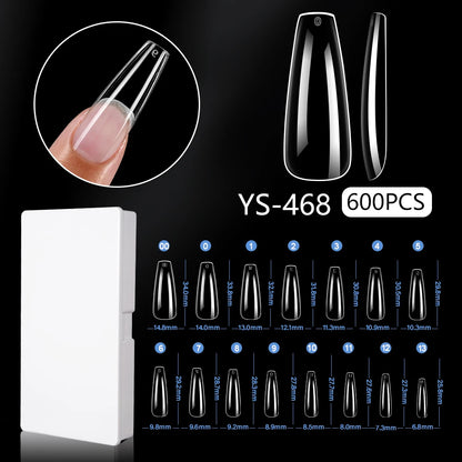 New Soft Gel X 600 Pcs 15sizes Nails No C Curve Full Cover Acrylic Nail Tips  Wholesale Almond Square Coffin Suppliers Nail Tips