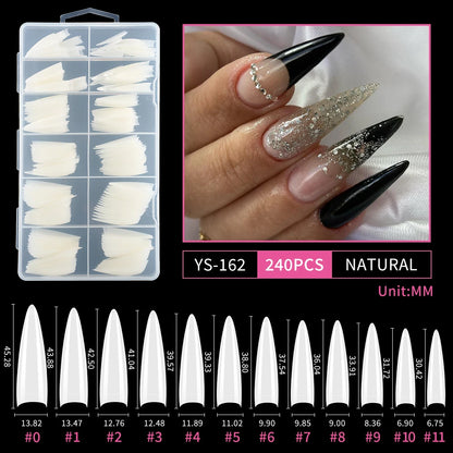 Wholesale Full Half Cover Long Stiletto Square Coffin Nails Tips Soft Gel Nail Extension Tips Nail Tips Non C Curve