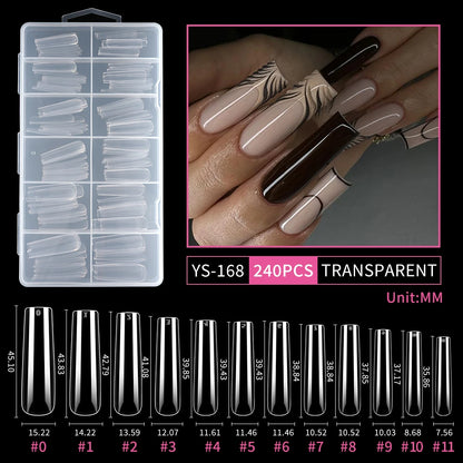 Wholesale Full Half Cover Long Stiletto Square Coffin Nails Tips Soft Gel Nail Extension Tips Nail Tips Non C Curve