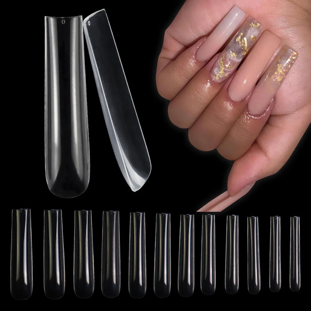 360Pcs/box XXXL Extra Long Coffin Nail Tips Full Cover ABS 3XL Ballerina Square Wholesale False Nail Tips