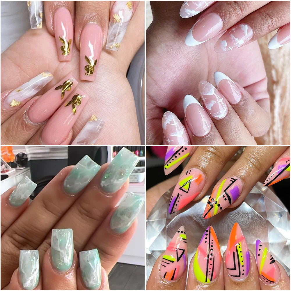 120 Pcs/Box Soft Gel Nails Art Tip Half Matte False Nails Coffin Stiletto Almond Square Full Cover Semi Frosted Nail Tips