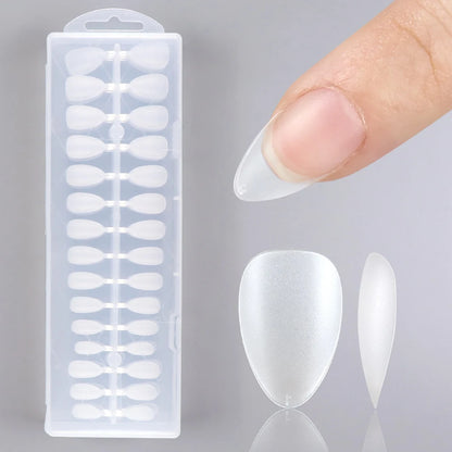 Wholesale Hot Sale Nail Salon 240 Pieces Non-Trace Nail Tip Transparent Matte Fingernail Soft Gel X Full Cover Nail Tips
