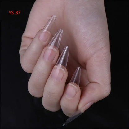 Super Long XXXL Nail Tips Clear False Nail French Non C Curve Xxl Square Stiletto Coffin Tapered Square Soft Gel Nail Tips