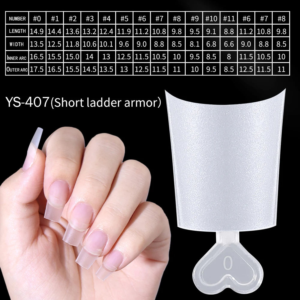 Wholesale Hot Sale Nail Salon 240 Pieces Non-Trace Nail Tip Transparent Matte Fingernail Soft Gel X Full Cover Nail Tips