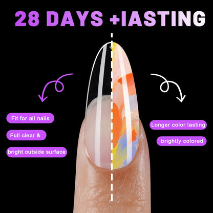 Plastic Full Cover Acrylic Nails Tip Tapered Square Natural Clear Stiletto Artificial Long Ballet French Coffin Nail Tips