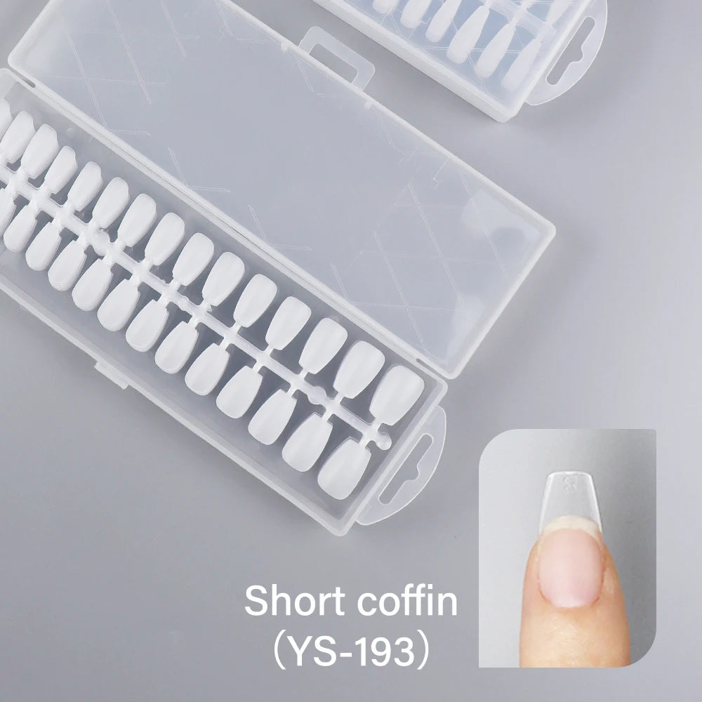 Wholesale Hot Sale Nail Salon 240 Pieces Non-Trace Nail Tip Transparent Matte Fingernail Soft Gel X Full Cover Nail Tips