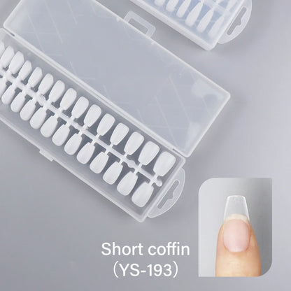 Wholesale Hot Sale Nail Salon 240 Pieces Non-Trace Nail Tip Transparent Matte Fingernail Soft Gel X Full Cover Nail Tips
