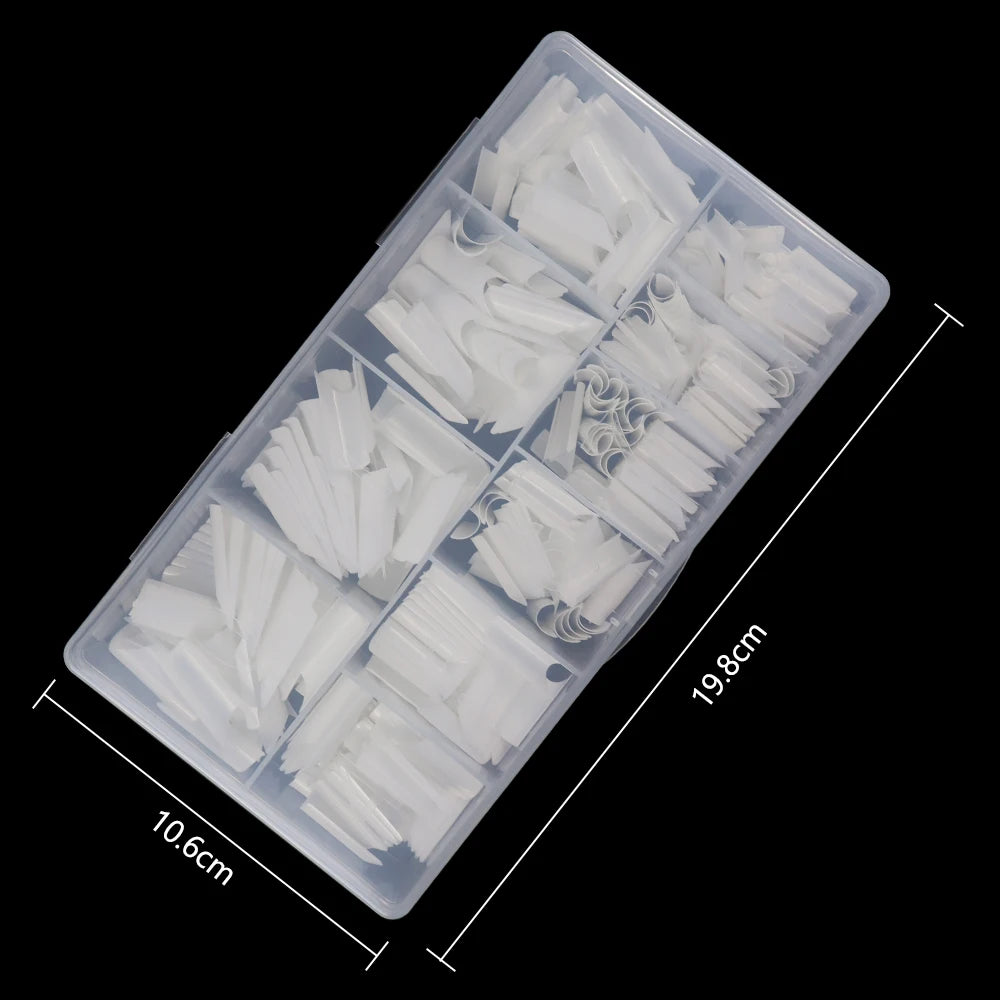 High Quality Nail Art Salon Practice Half Cover Square False Nails Tips French Acrylic False Nail Tips 500pcs Bag